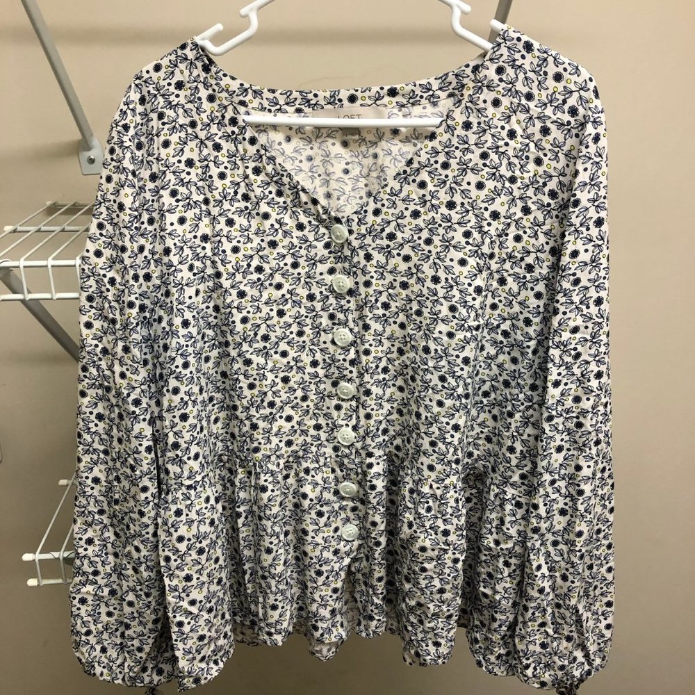LOFT floral blouse